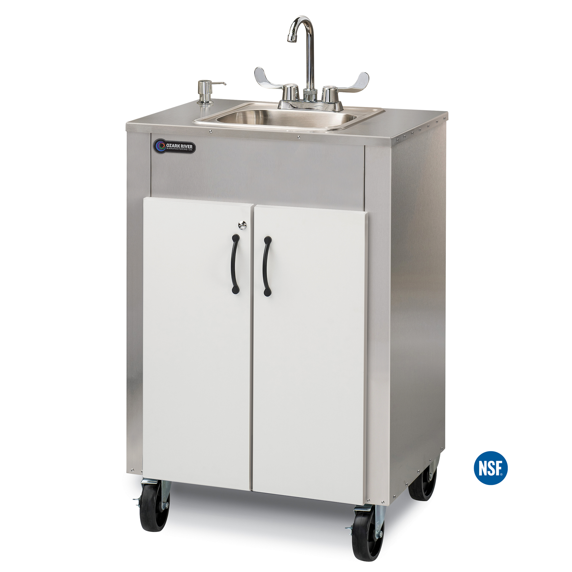 Ozark River Holdings, LLC, Portable sink, hot cold, all steel, Model# Elite LS 1